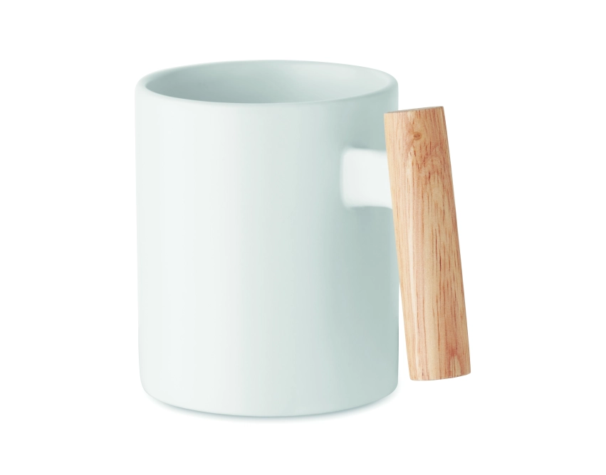 Crenate kubek ceramiczny z grawerem, biały 320 ml