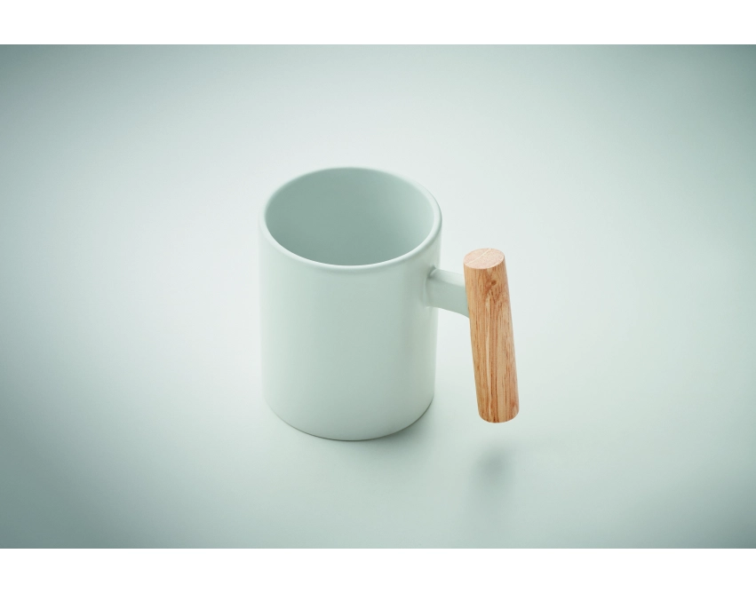 Crenate kubek ceramiczny z grawerem, biały 320 ml