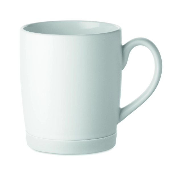 Silbase kubek ceramiczny z nadrukiem biały 300 ml