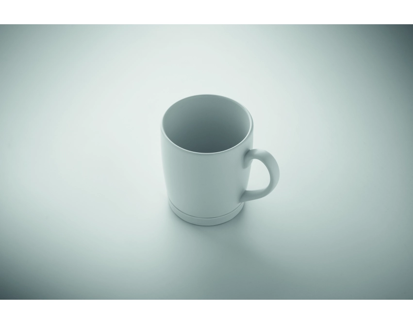 Silbase kubek ceramiczny z nadrukiem biały 300 ml
