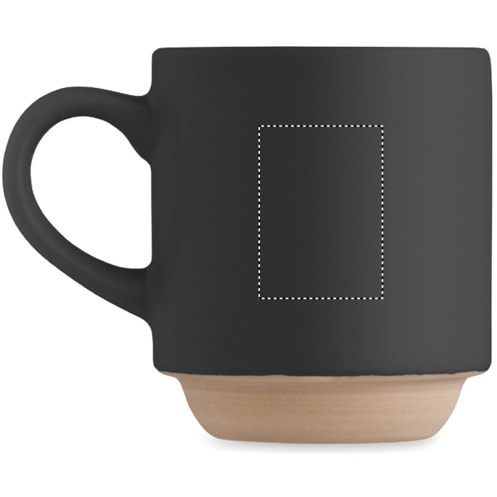 Schemat znakowania dla Tampondruk - P5 na gadżecie: Cerack kubek ceramiczny z logo firmy czarny 170 ml