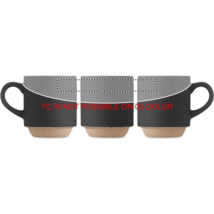 Schemat znakowania dla Transfer ceramiczny - TC na gadżecie: Cerack kubek ceramiczny z logo firmy czarny 170 ml