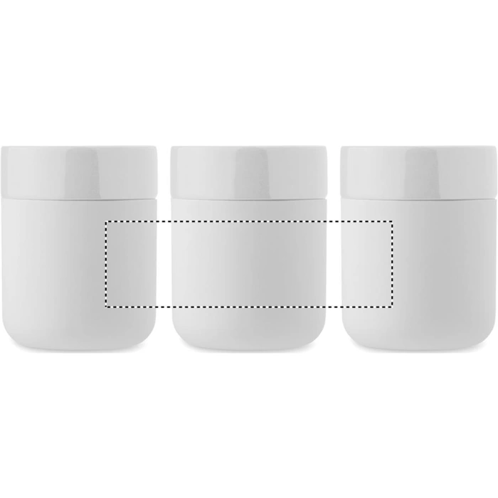 Schemat znakowania dla Sitodruk 360° - RS6 na gadżecie: Kubek Qeram ceramiczny reklamowy 330 ml biały
