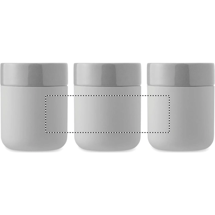 Schemat znakowania dla Sitodruk 360° - RS6 na gadżecie: Qeram kubek ceramiczny z nadrukiem 330 ml, szary