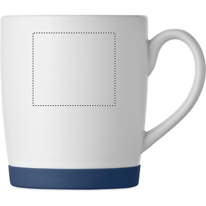 Schemat znakowania dla Tampondruk - P5 na gadżecie: Silbase kubek ceramiczny z logo, granatowa podstawa