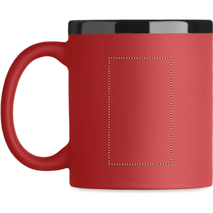 Schemat znakowania dla Grawerowanie laserowe - L4 na gadżecie: Ruby kubek ceramiczny z grawerem czerwony 300 ml