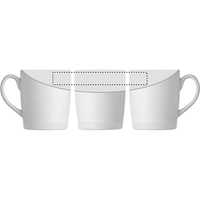 Schemat znakowania dla Transfer ceramiczny - TC na gadżecie: Silbase kubek ceramiczny z nadrukiem biały 300 ml