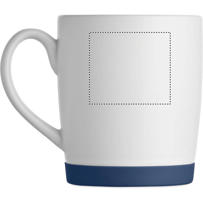 Schemat znakowania dla Tampondruk - P5 na gadżecie: Silbase kubek ceramiczny z logo, granatowa podstawa