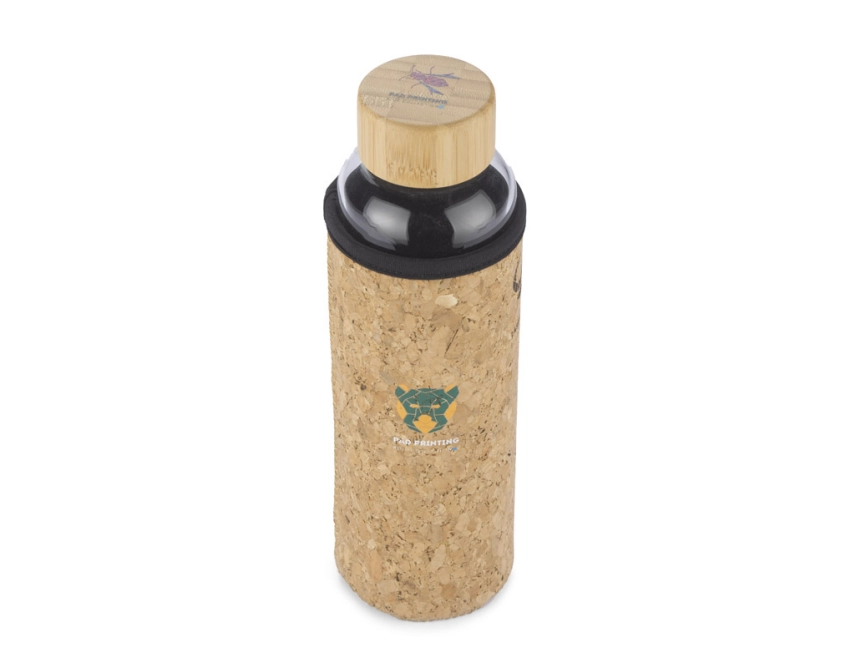 VENI butelka szklana z nadrukiem 550 ml przezroczysta
