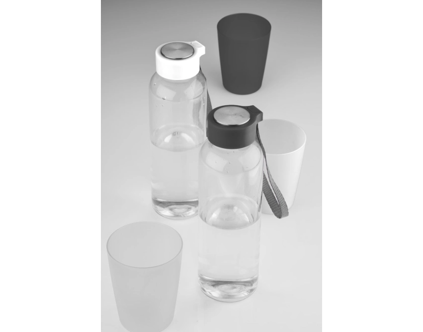 CLEAR butelka z nadrukiem 500 ml z białą zakrętką