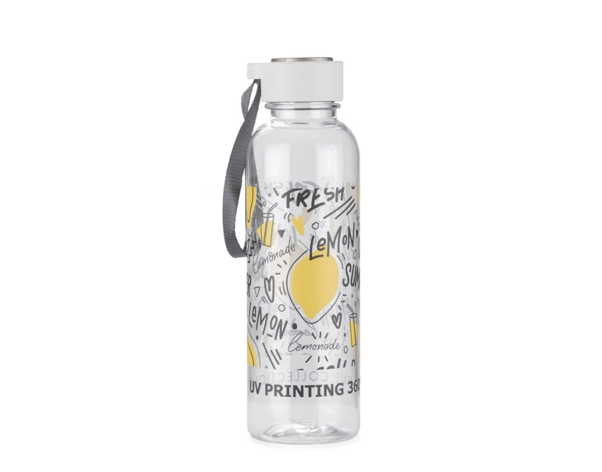 CLEAR butelka z nadrukiem 500 ml z białą zakrętką