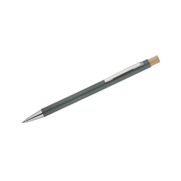 Długopis KIVO metalowy reklamowy, szary 136 mm