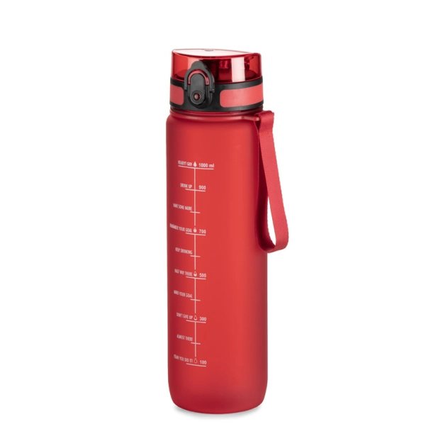 MOTIVA bidon sportowy z nadrukiem 1000 ml czerwony