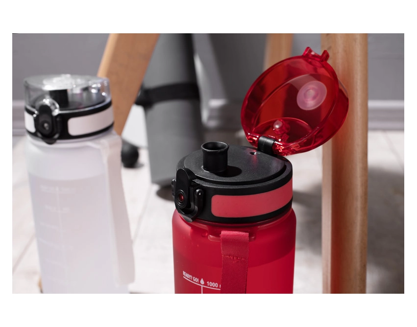 MOTIVA bidon sportowy z nadrukiem 1000 ml czerwony