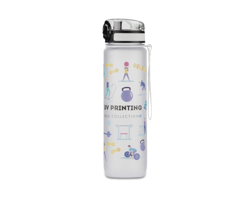 MOTIVA bidon sportowy z nadrukiem biały 1000 ml