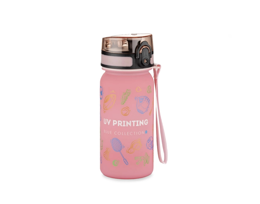 MOTIVA mini bidon sportowy 500 ml różowy z nadrukiem