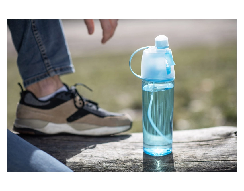 SPRAY bidon sportowy z nadrukiem 600 ml niebieski