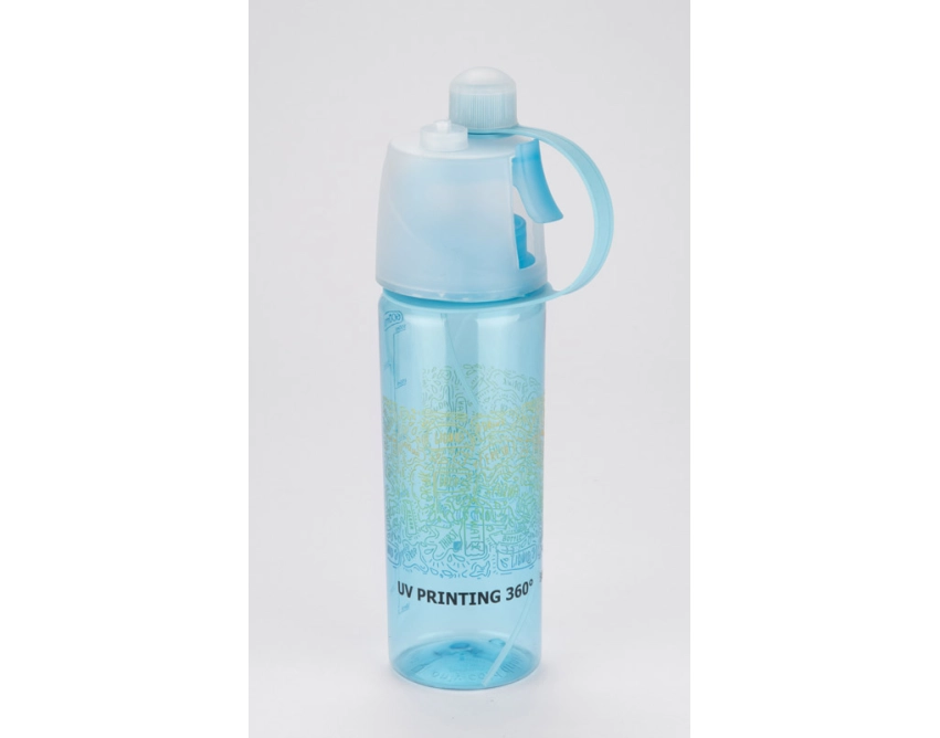 SPRAY bidon sportowy z nadrukiem 600 ml niebieski