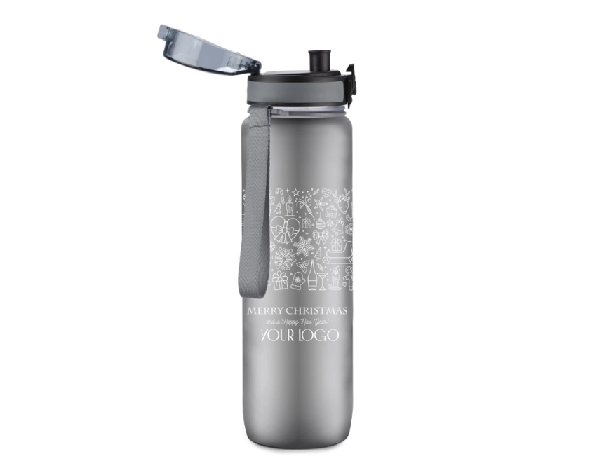 MOTIVA bidon sportowy z nadrukiem 1000 ml czarny