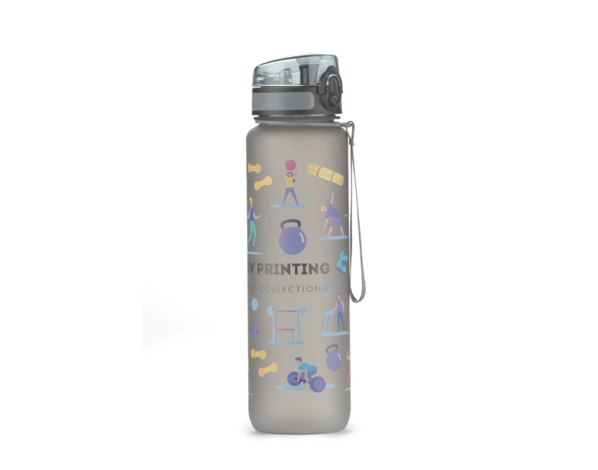 MOTIVA bidon sportowy z nadrukiem 1000 ml czarny
