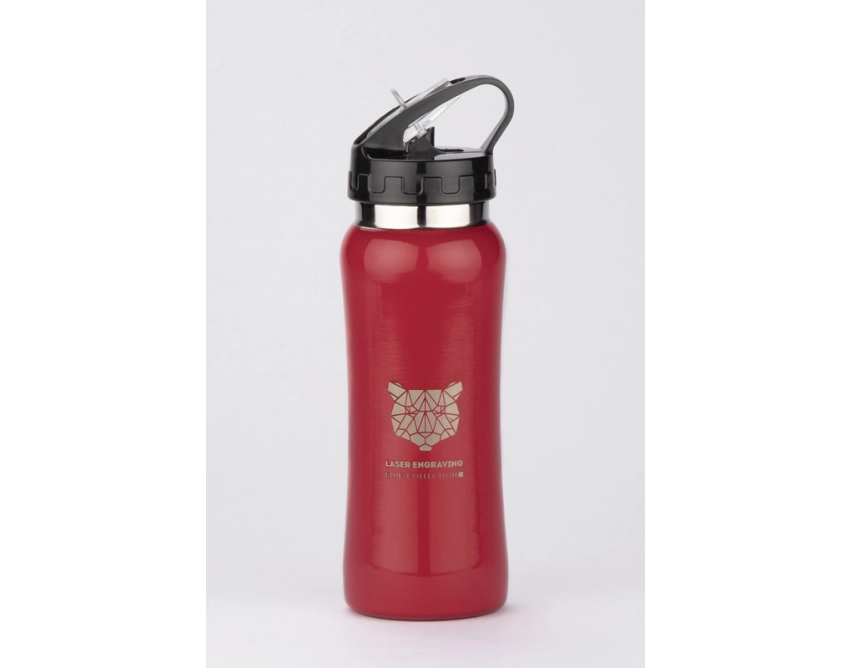 PATRO bidon sportowy z nadrukiem 600 ml czerwony