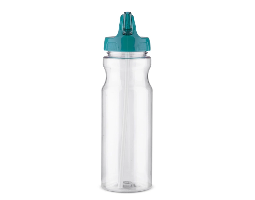 TRANCE bidon sportowy 700 ml z logo, błękitna zakrętka