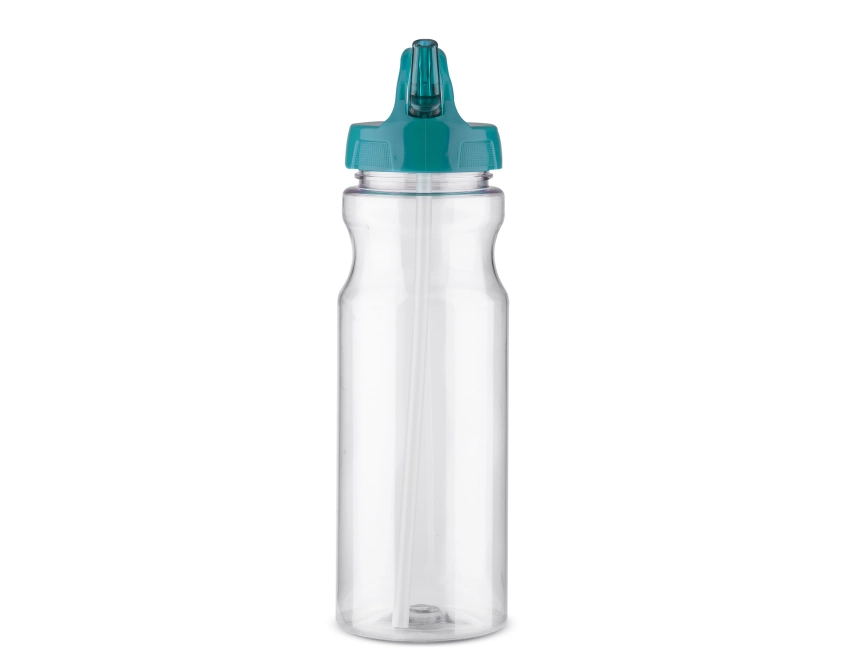 TRANCE bidon sportowy 700 ml z logo, błękitna zakrętka