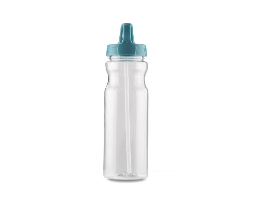 TRANCE bidon sportowy 700 ml z logo, błękitna zakrętka