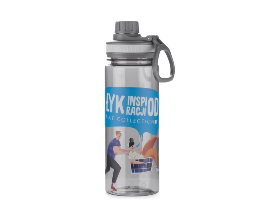 GREY bidon sportowy z nadrukiem 700 ml, szary