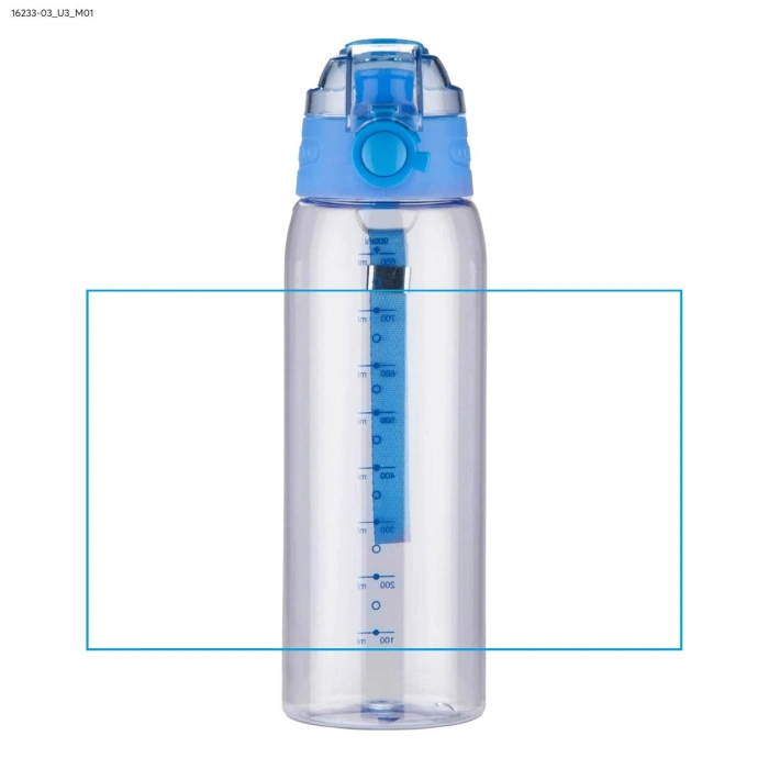 Schemat znakowania dla Nadruk UV - U3 na gadżecie: KOLTER bidon reklamowy 900 ml, niebieski z miarką