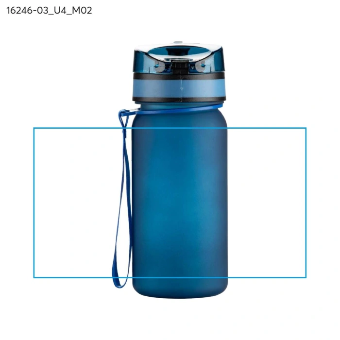 Schemat znakowania dla Nadruk UV - U4 na gadżecie: MOTIVA mini bidon sportowy 500 ml niebieski z logo