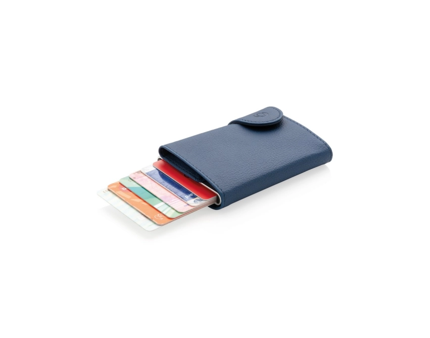 C-Secure osłona na kartę RFID z logo, niebieska PU