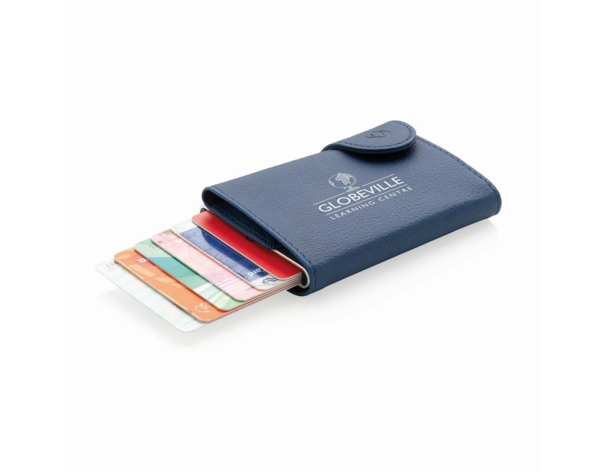 C-Secure osłona na kartę RFID z logo, niebieska PU