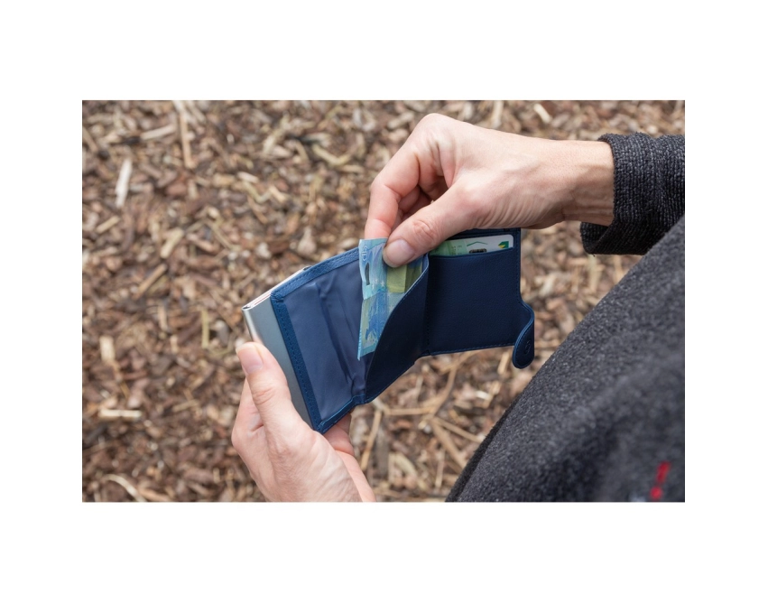 C-Secure osłona na kartę RFID z logo, niebieska PU