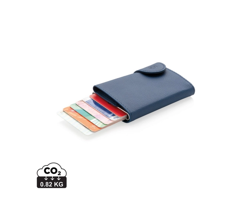 C-Secure osłona na kartę RFID z logo, niebieska PU