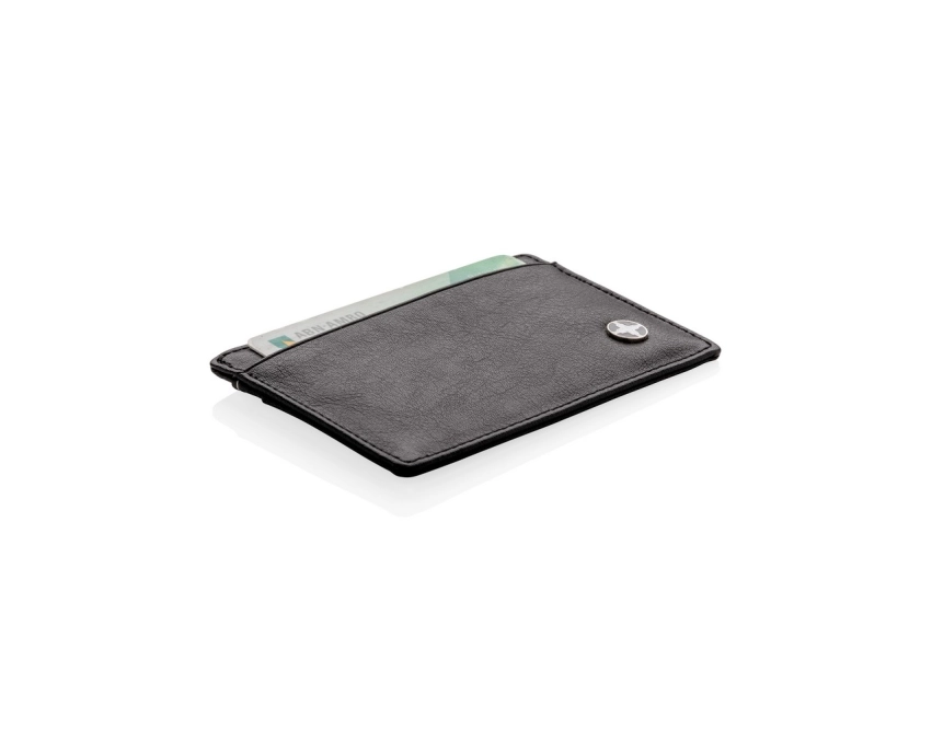 Swiss Peak osłona na kartę RFID, czarna skóra PU