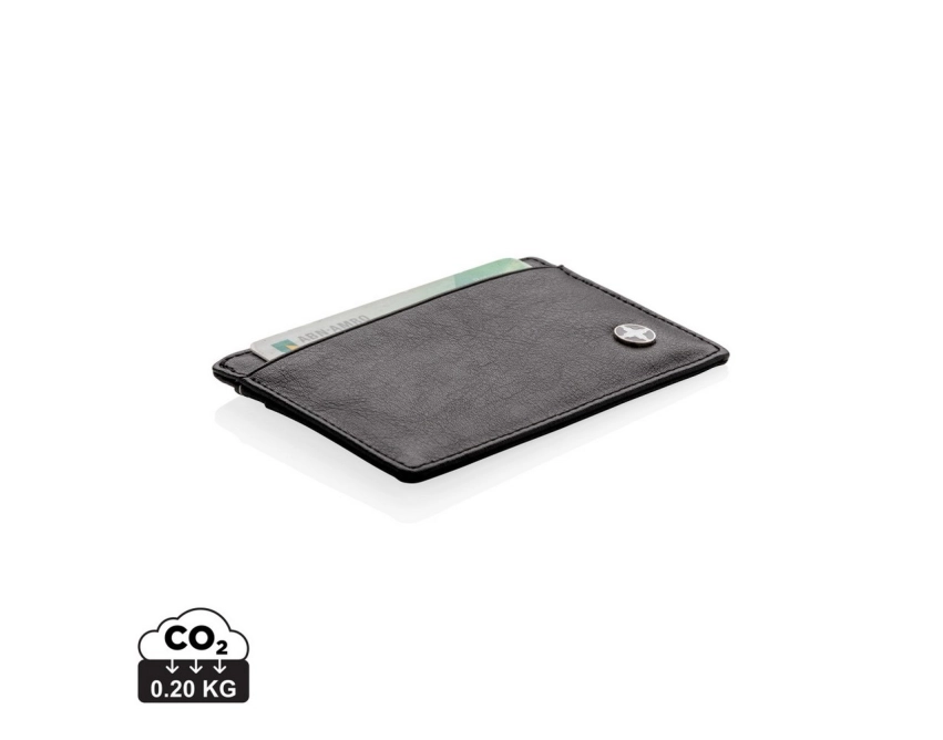 Swiss Peak osłona na kartę RFID, czarna skóra PU