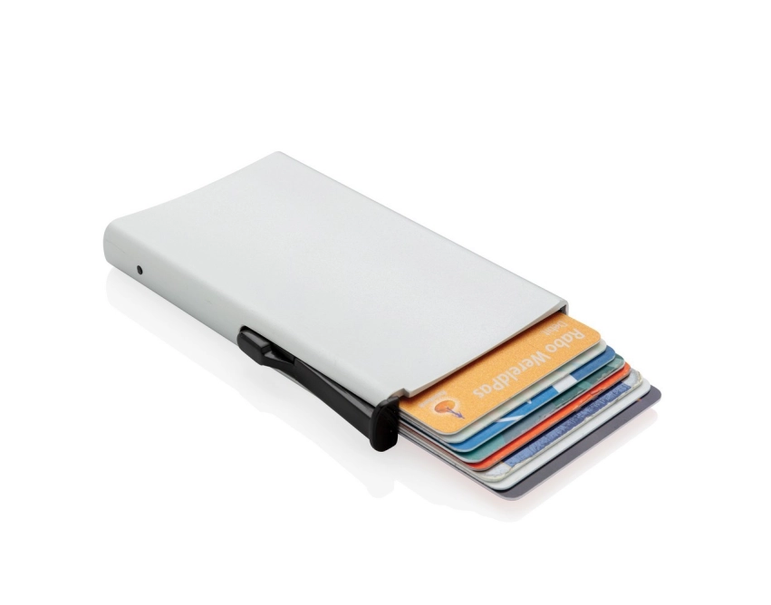 Aluminiowa osłona na kartę RFID z bocznym suwakiem