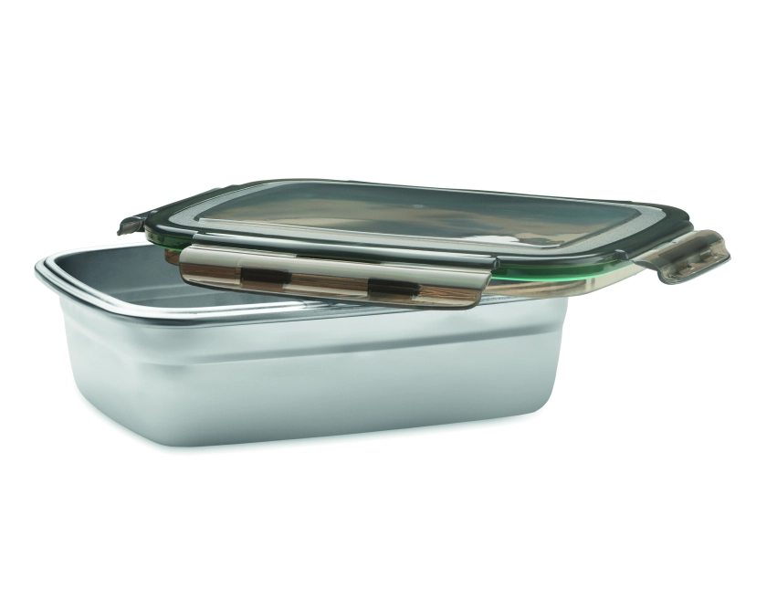 Lox lunchbox z nadrukiem 850 ml z szarą pokrywką