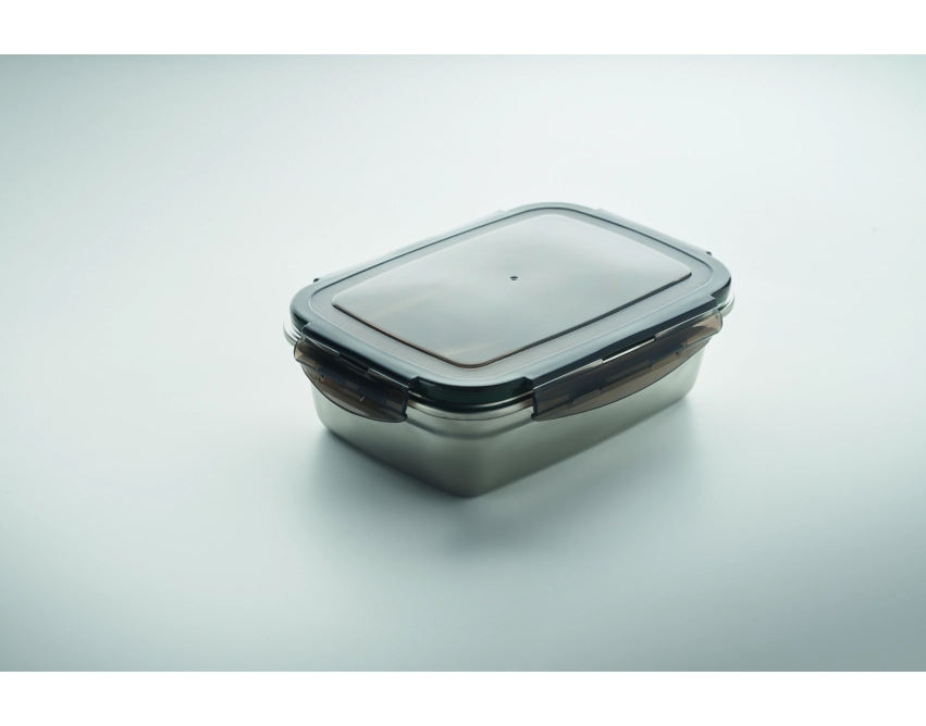 Lox lunchbox z nadrukiem 850 ml z szarą pokrywką