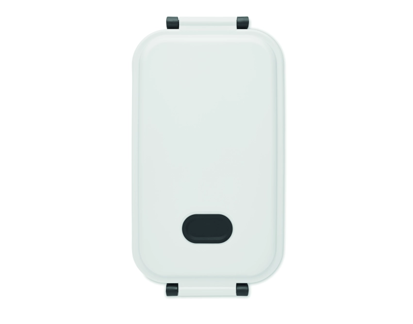 Indus lunchbox z logo 800 ml biały z klamrami