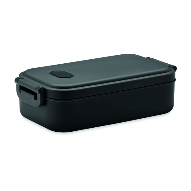 Indus lunchbox z logo 800 ml – czarny matowy