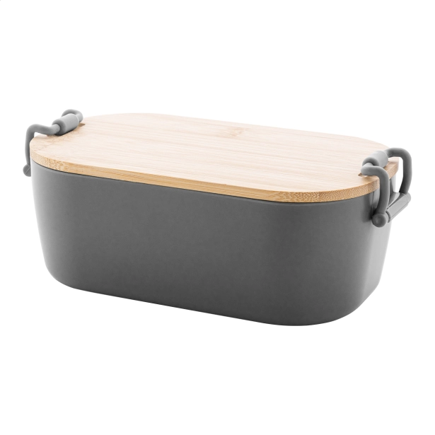 Fuboo lunchbox z logo 1000 ml, szary z klamrą