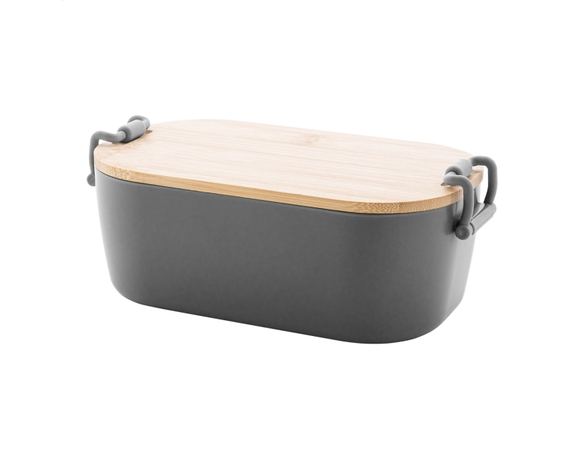 Fuboo lunchbox z logo 1000 ml, szary z klamrą