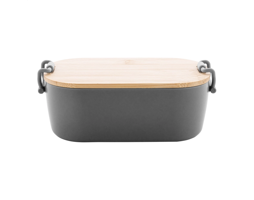 Fuboo lunchbox z logo 1000 ml, szary z klamrą