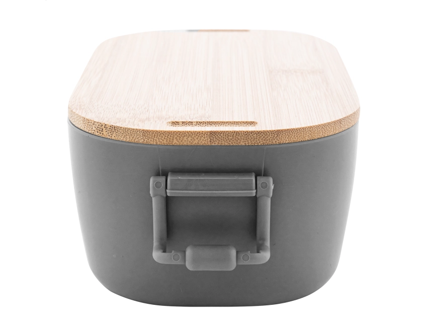 Fuboo lunchbox z logo 1000 ml, szary z klamrą