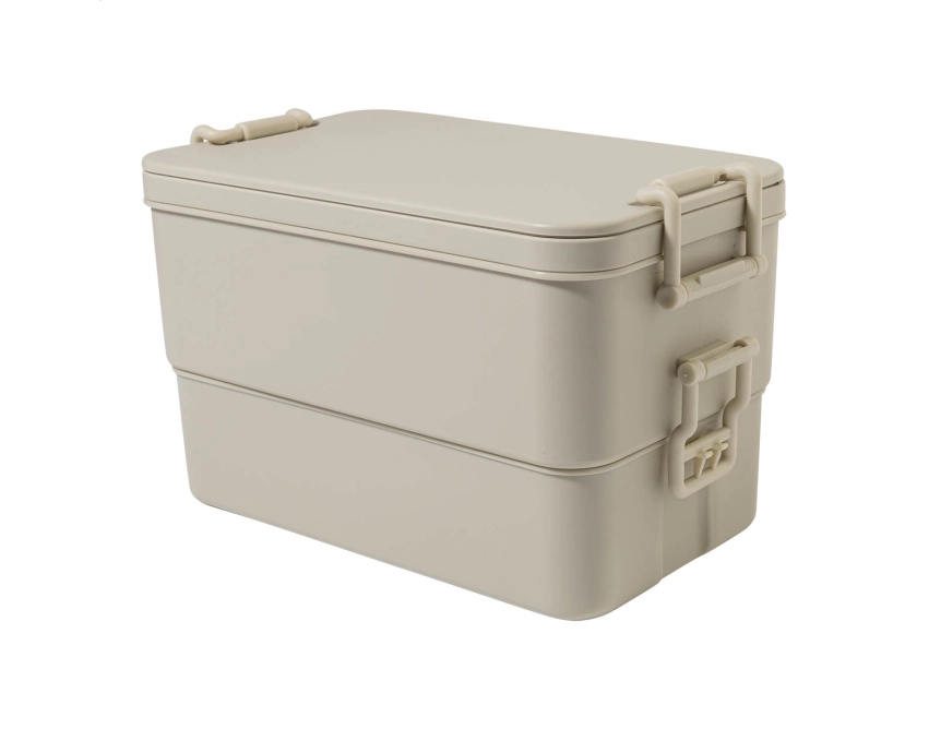 Duplox lunchbox z logo naturalny 1000 i 800 ml