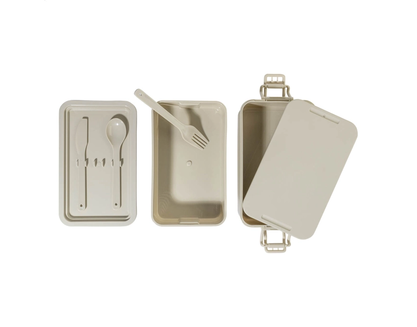 Duplox lunchbox z logo naturalny 1000 i 800 ml