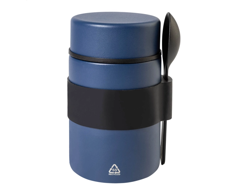 Termiczny lunchbox z logo 450 ml ciemnoniebieski