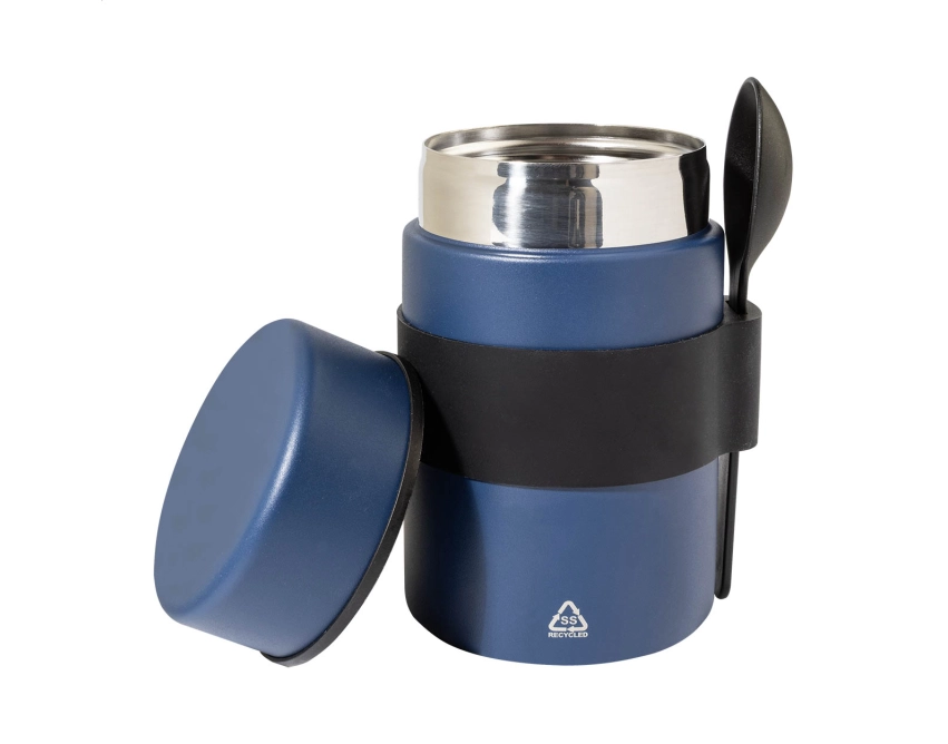 Termiczny lunchbox z logo 450 ml ciemnoniebieski